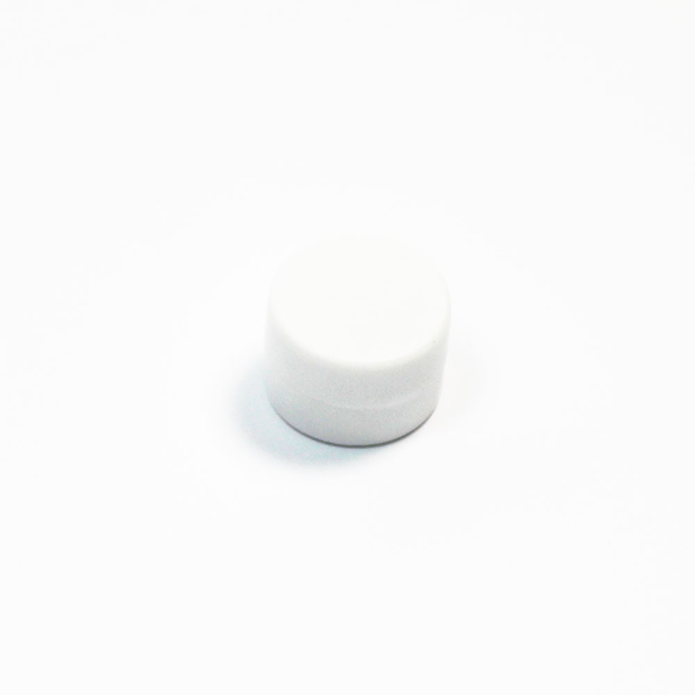 Rubber magnet, Disc 17x12 mm. - White