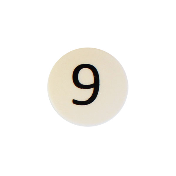 Strong symbol magnet, White Round (9)