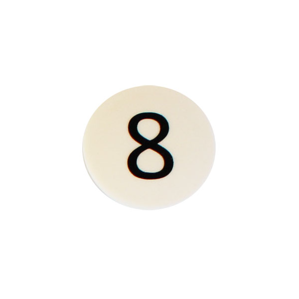 Strong symbol magnet, White Round (8)