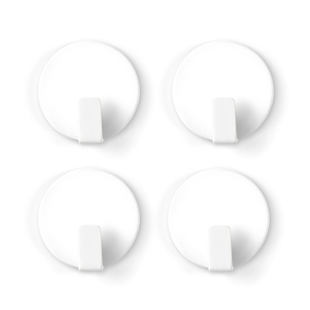 Magnetic hooks white 4-pack, fridge magnets