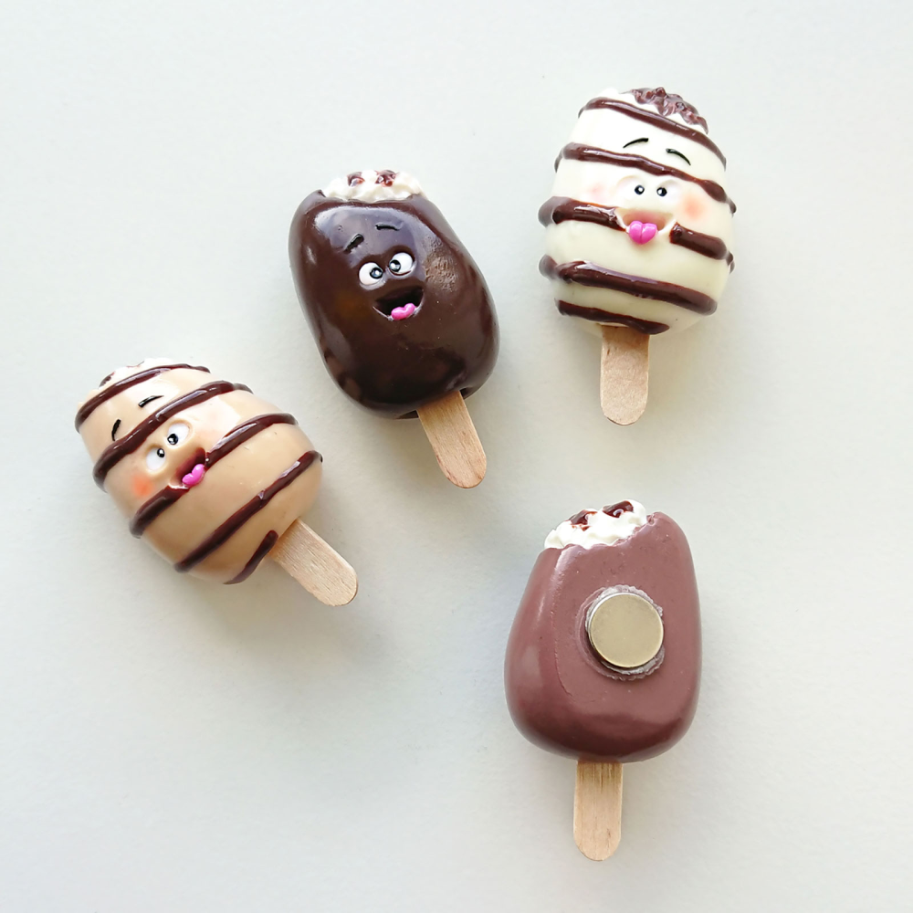 CHOCO ice magnets, 4-pack - fridge magnets