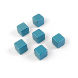 CUBE power magnets 8x8x8 mm., 6-pack, sky blue