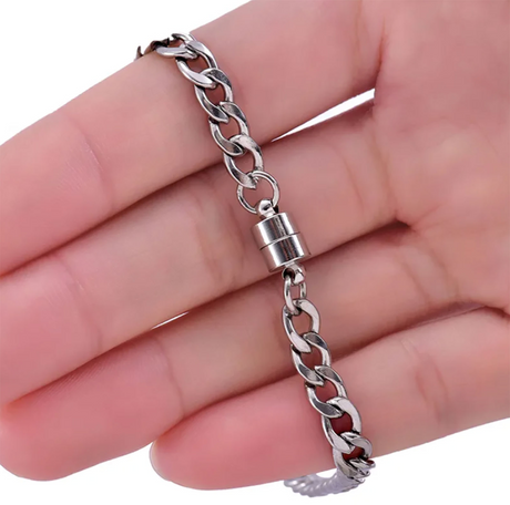 Magnetic clasp for jewelry 12x6 mm., Silver (small)