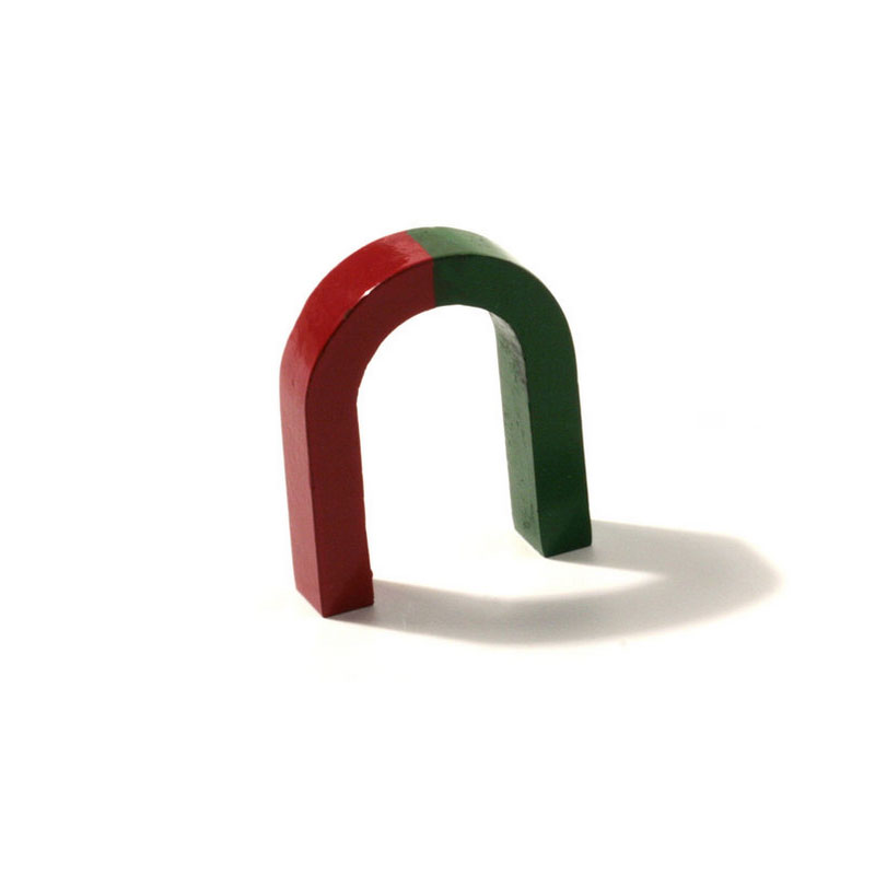 Horseshoe Magnet 50x40 mm. red/green (small)