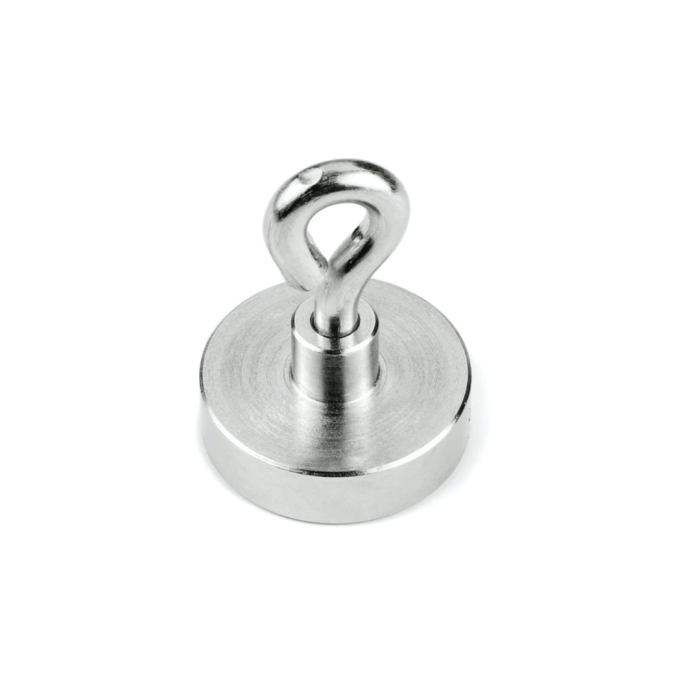 Pot magnet with closed hook, Ø25 mm.