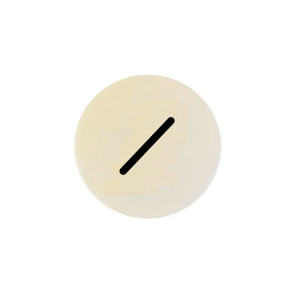 Strong symbol magnet, White Round (/)