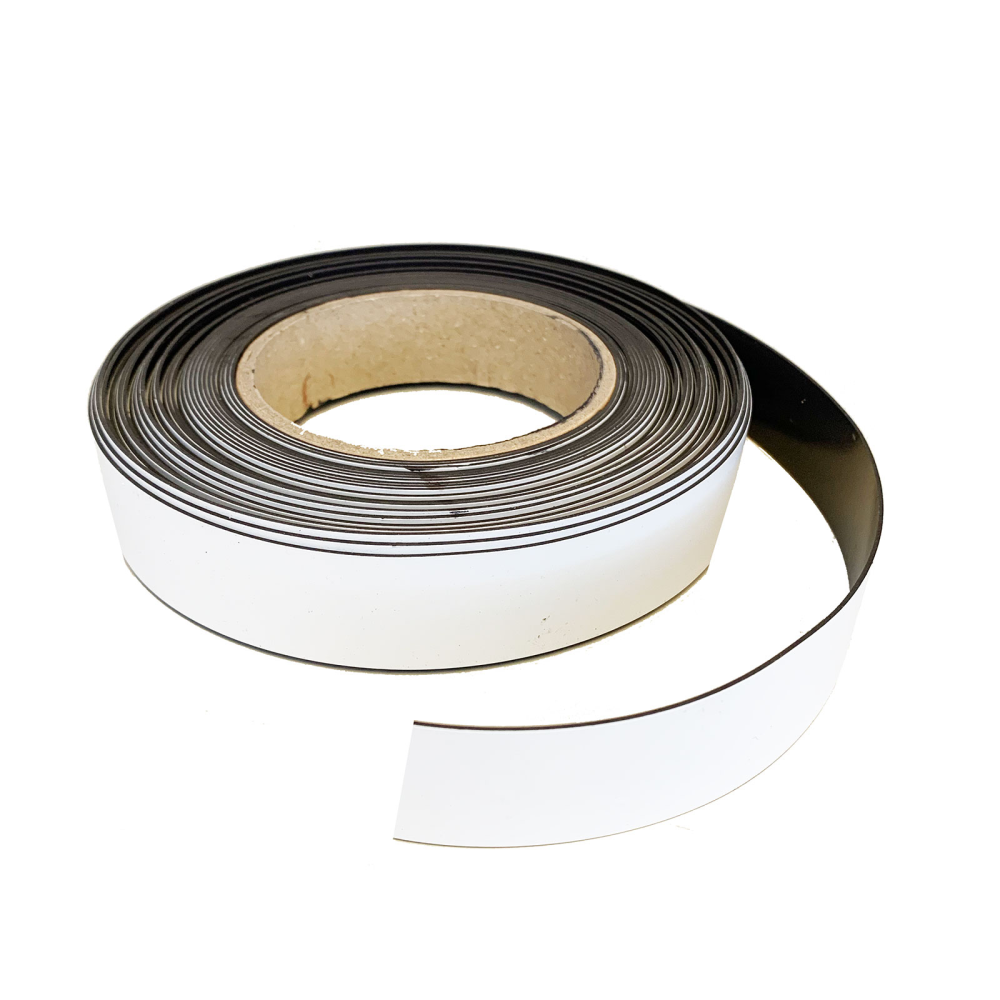 Magnetic foil, White 30 mm. (10 metres, roll)