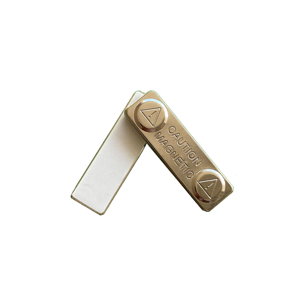 Magnetic name tag w/steel 4.5 cm. (deluxe)