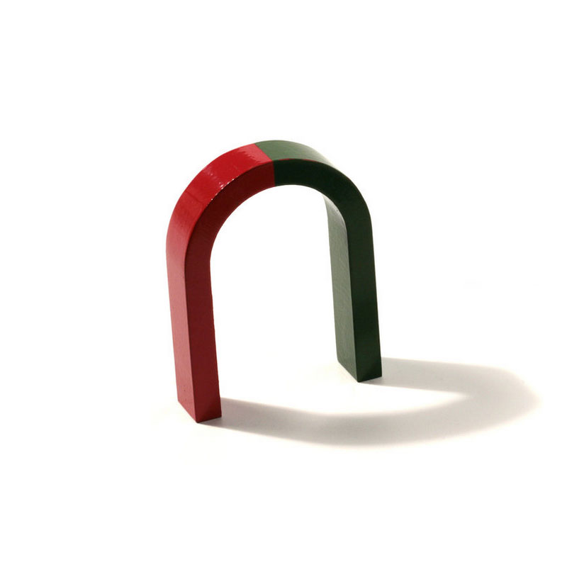 Horseshoe Magnet 80x60 mm. red/green (medium)