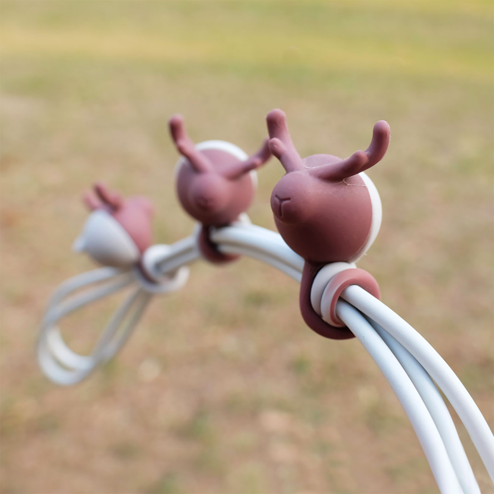 ZOO wrap cable holder brown/white elk, 2-pack