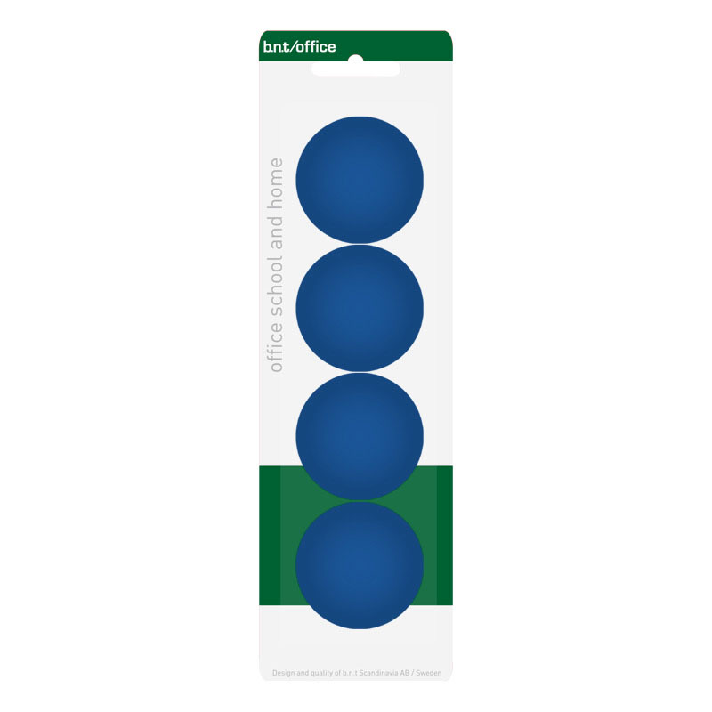 BNT Office Magnet, Blue Ø40 mm. (4-pack)