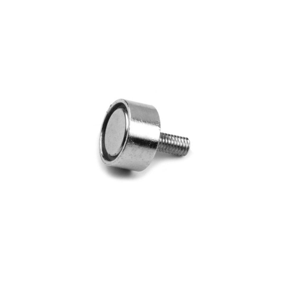 Pot magnet w. threaded stud, Ø10 mm.