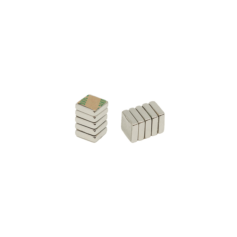 Power magnets, Block 10x10x3 mm. w/glue, 10-pack