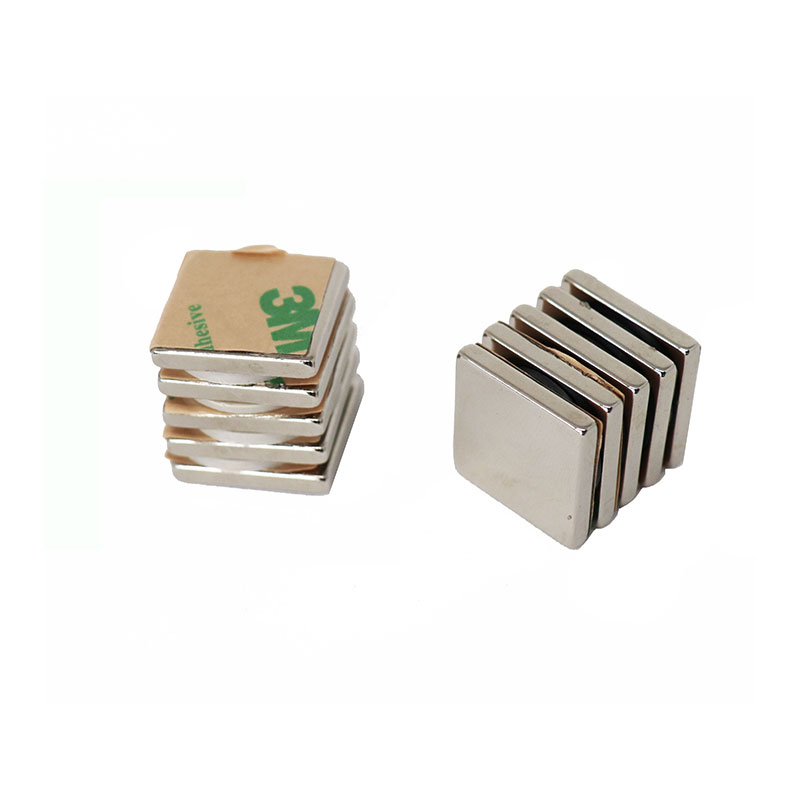 Power magnets, Block 20x20x3 mm. w/glue, 10-pack