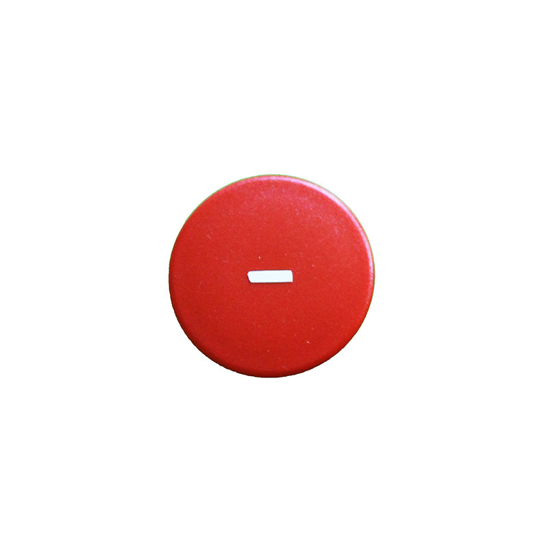 Strong symbol magnet, Red Round (-)