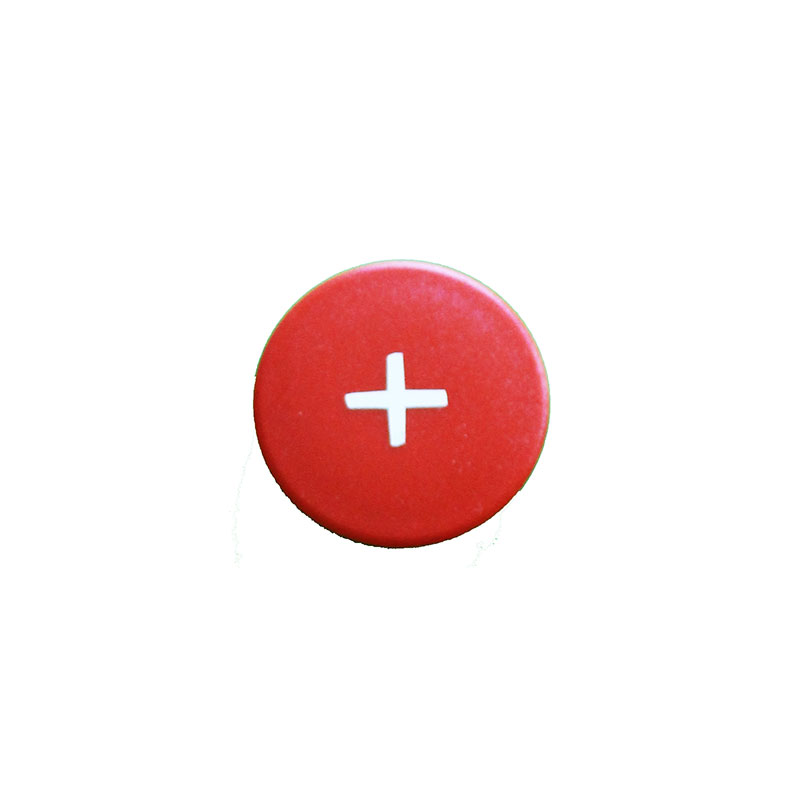 Strong symbol magnet, Red Round (+) or (x)