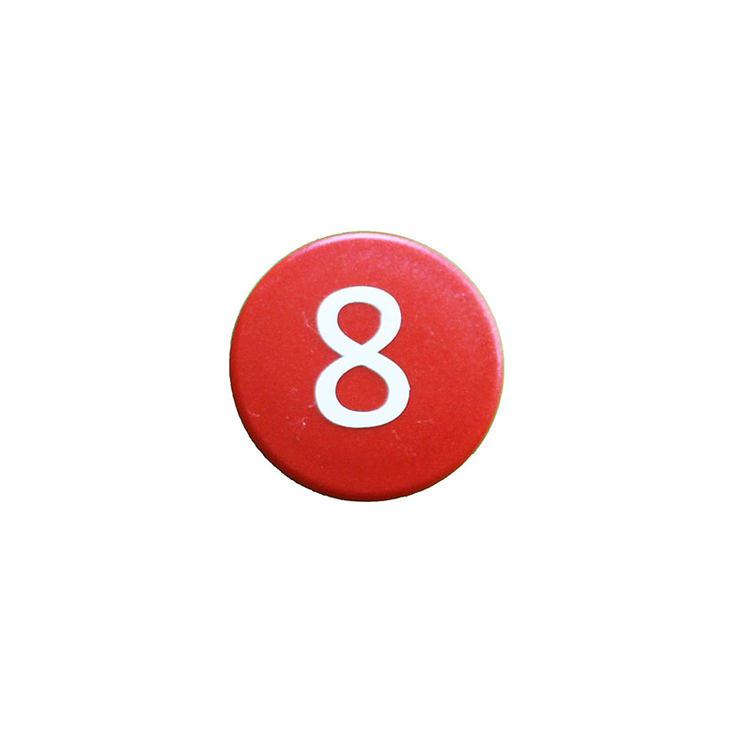 Strong symbol magnet, Red Round (8)