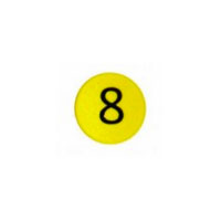 Strong symbol magnet, Yellow Round (8)