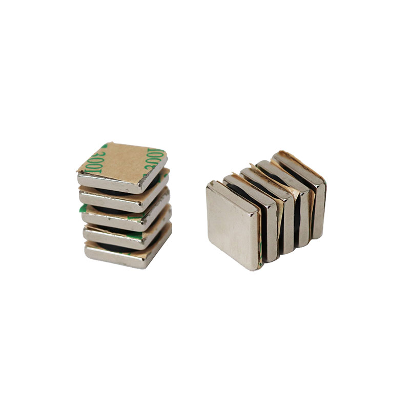 Power magnets, Block 15x15x3 mm. w/glue, 10-pack