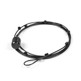 Steel cord with 8 magnets 6x3 mm. & metal solder (black)