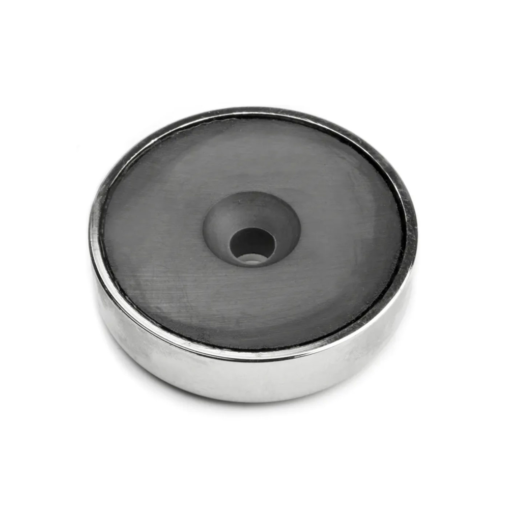 Countersunk pot magnet, Ø60 mm. (ferrite)