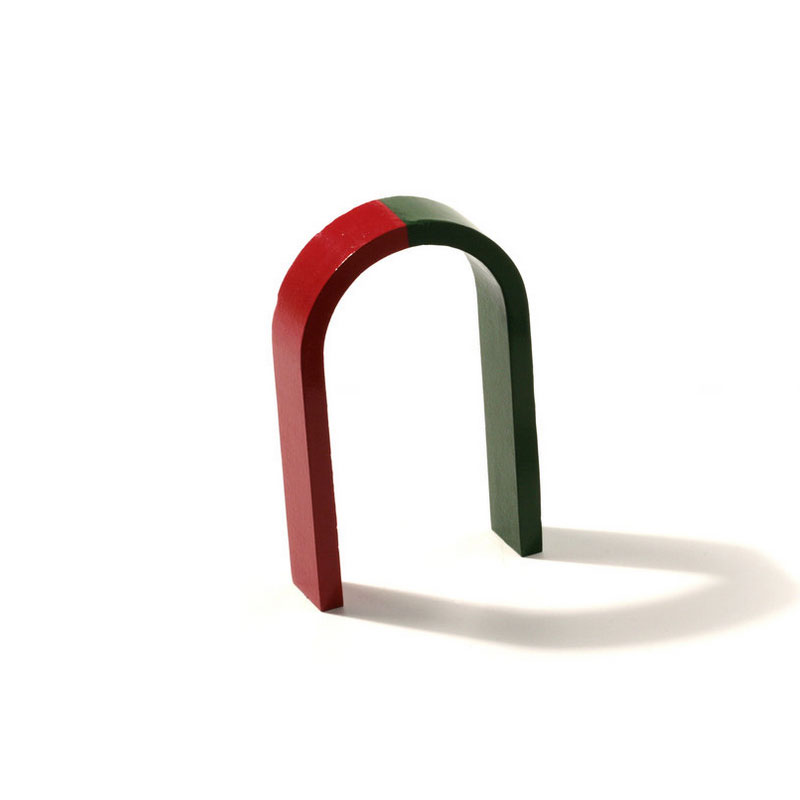 Horseshoe Magnet 100x63 mm. red/green (large)