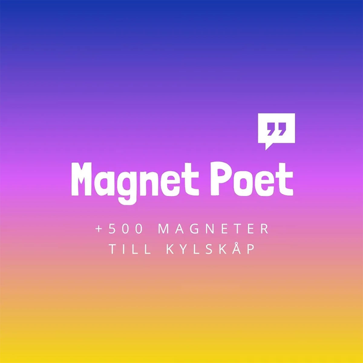 MagnetPoet XL Swedish - Refrigerator poetry (+500 pcs.)